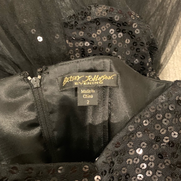 Betsey Johnson black sequin evening dress - size 2 - Picture 5 of 5